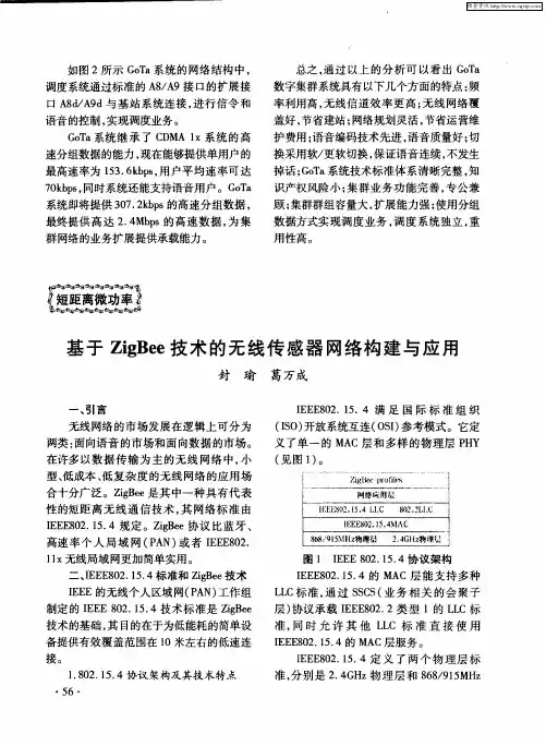 基于ZigBee技术的无线传感器网络构建与应用