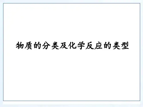 中考专题复习课件 物质的分类和化学反应类型(共25张ppt)