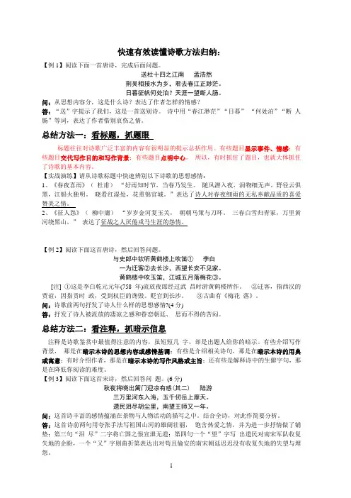 最快速有效读懂诗歌的方法(超实用超简单)