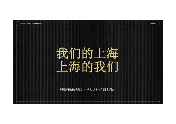 万科top系作品翡翠雅宾利提报