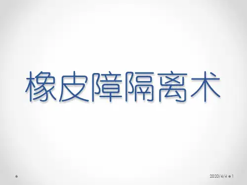 橡皮障隔离PPT
