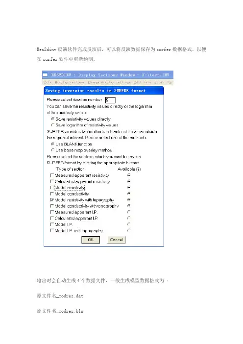 Res2dinv反演软件完成反演后