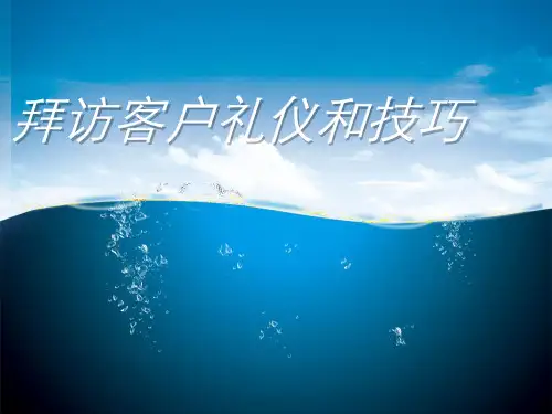 客户拜访的技巧