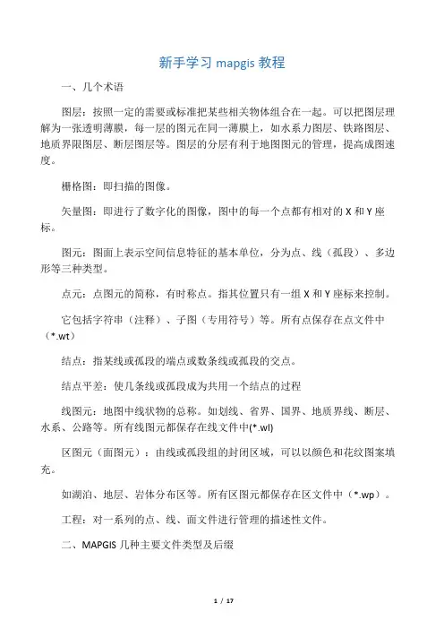 新手学习mapgis教程