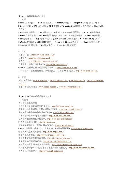 海淘网站大全