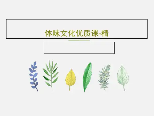 体味文化优质课-精18页PPT