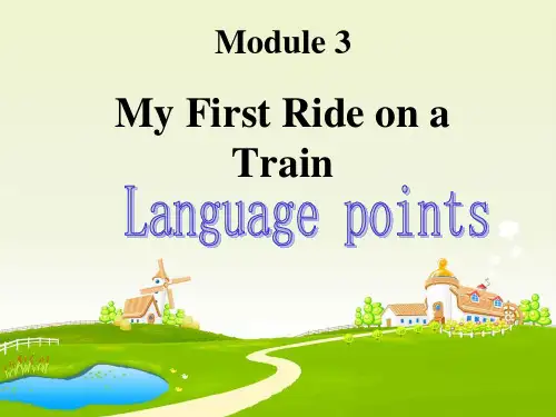 外研版必修一Module3MyFirstRideonaTrainlanguagepoints教学课件