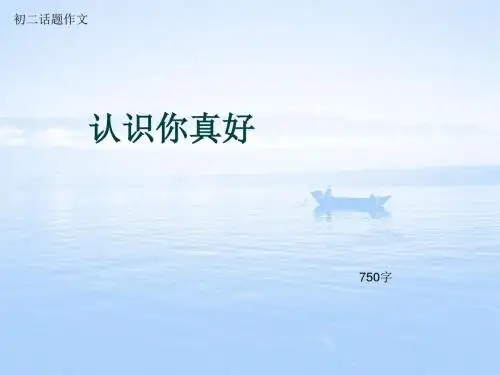 初二话题作文《认识你真好》750字(总11页PPT)