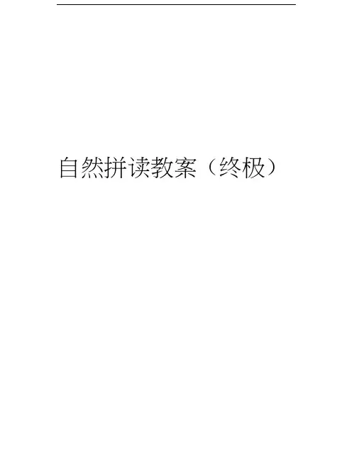 自然拼读教案(终极)复习课程