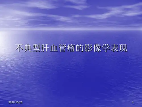 不典型肝血管瘤的影像学表现 ppt课件