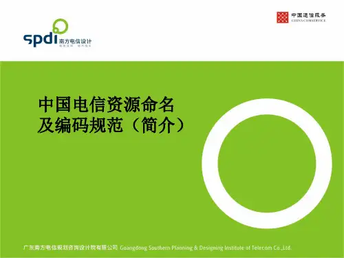 中国电信资源命名及编码规范(简介)