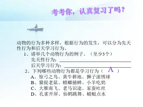 16章第2节_动物的行为的主要类型
