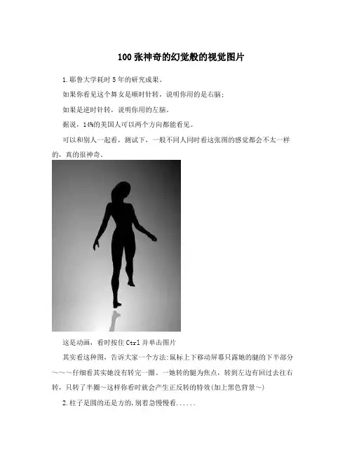 100张神奇的幻觉般的视觉图片