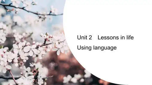 2022-2023学年高二英语外研版选择性必修第四册课件 u2  Using language