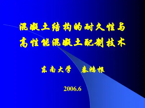 砼耐久性报告