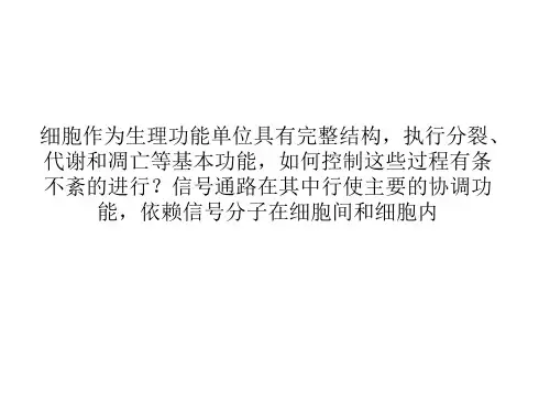 细胞通讯系统：五大分子信号通路
