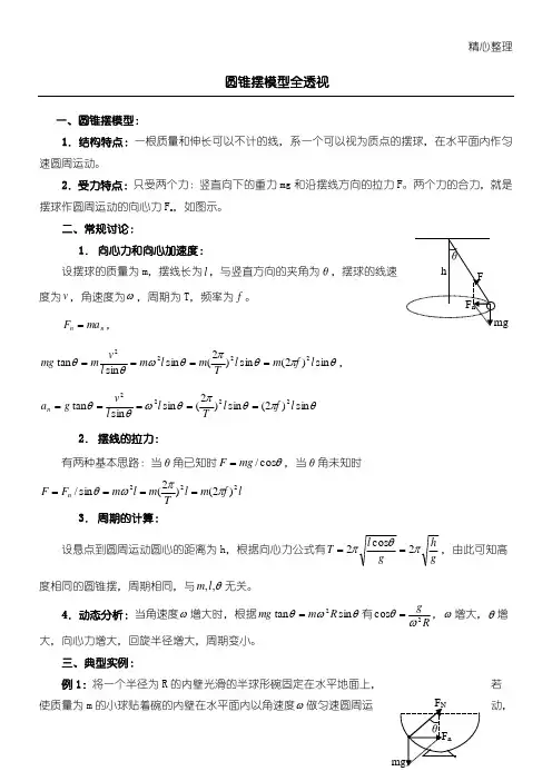 圆锥摆模型全透视