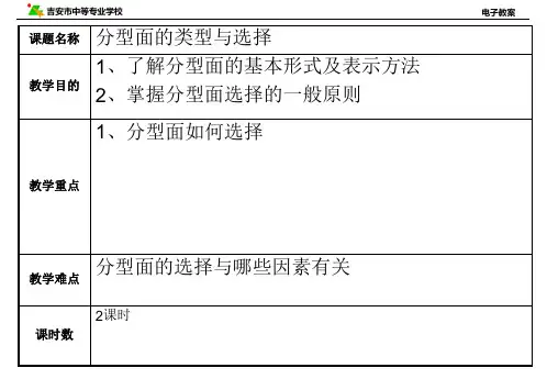 分型面的类型与选择