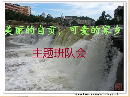 《美丽的自贡,可爱的家乡》主题队会课件
