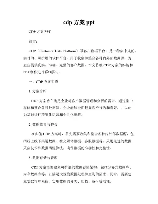 cdp 方案ppt