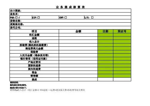 提成结算表
