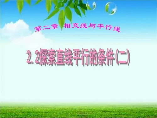 探索直线平行的条件2