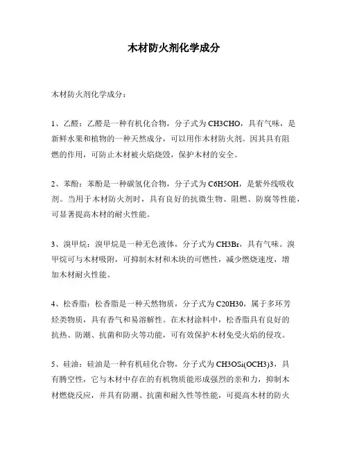 木材防火剂化学成分