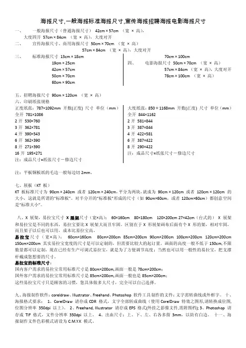 一般海报标准海报尺寸,宣传海报尺寸