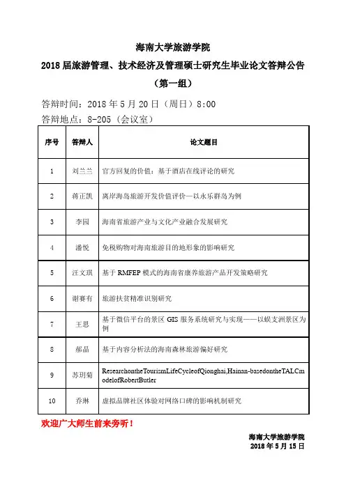 海南大学旅游学院