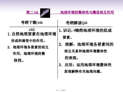 高考地理一轮复习 3.2 地理环境的整体性与圈层相互作用课件 鲁教版必修1