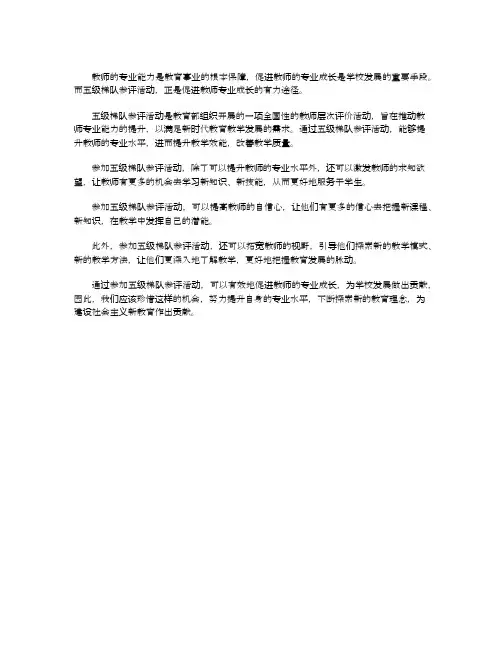 促进教师专业成长的途径谈五级梯队参评之感悟