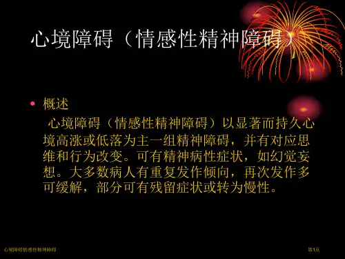 心境障碍情感性精神障碍专家讲座