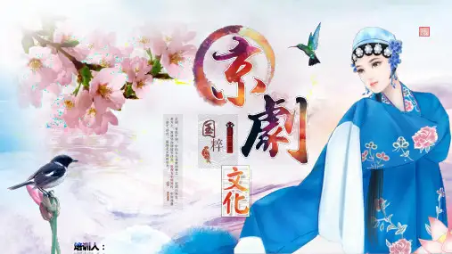中国传统文化国粹京剧脸谱戏曲PPT课件模板