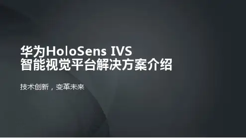 HoloSens IVS智能视觉平台解决方案介绍