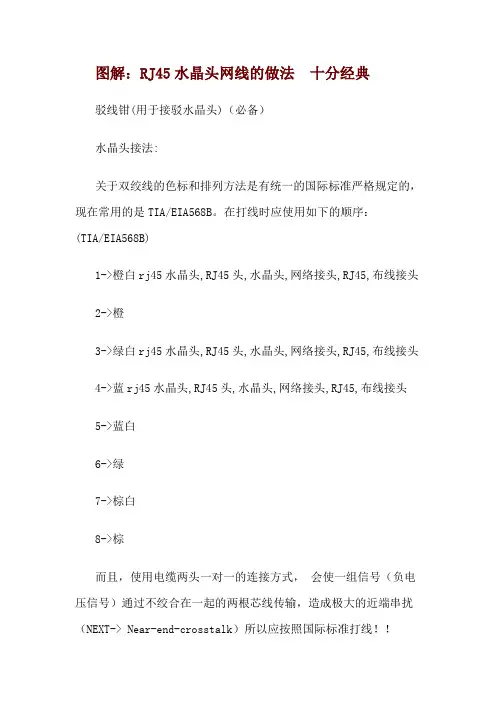 图解：RJ45水晶头网线的做法 十分经典