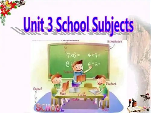 四年级英语下册Unit3《SchoolSubjects》(PartA) 优秀课件2(新版)闽教版