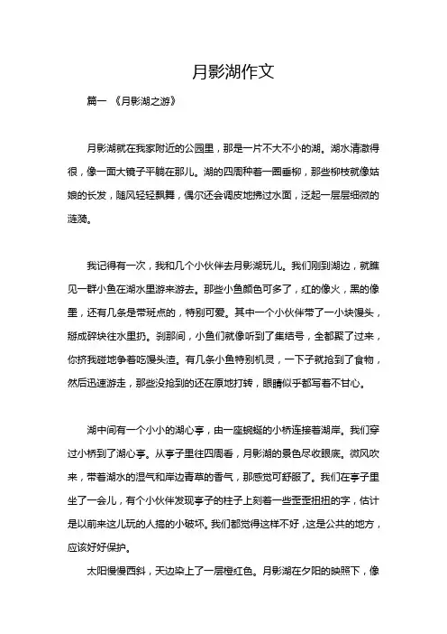 月影湖作文