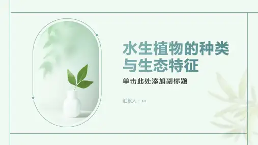 水生植物的种类与生态特征