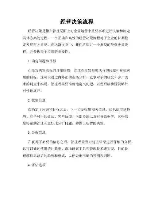 经营决策流程