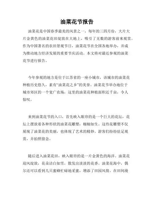 油菜花节报告
