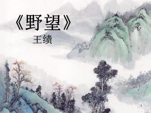 第13课《唐诗五首——野望》课件(共24张PPT)部编版语文八年级上册