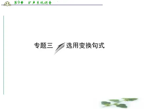 《创新大课堂》高考语文(新课标人教)一轮总复习配套课件“语言文字运用”专题冲关能力提升 第二章 专题三
