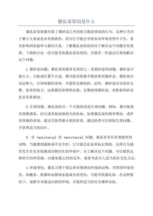 猫乱尿原因是什么