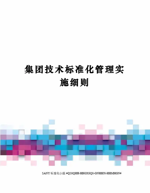 集团技术标准化管理实施细则
