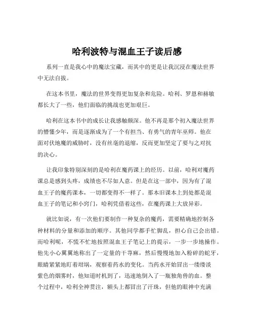 哈利波特与混血王子读后感