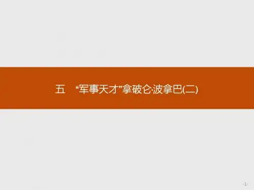 2017-2018高中历史人民版选修4课件：3.5 “军事天才”拿破仑·波拿巴(二)