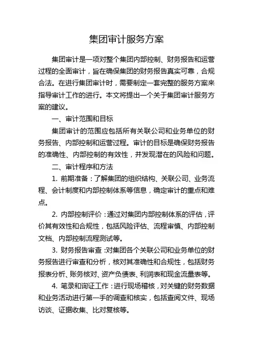 集团审计服务方案