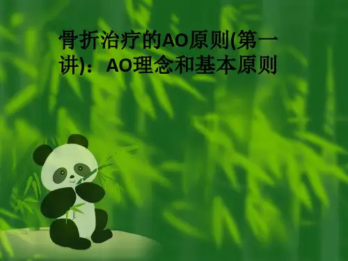 骨折治疗的AO原则(第一讲)：AO理念和基本原则ppt课件