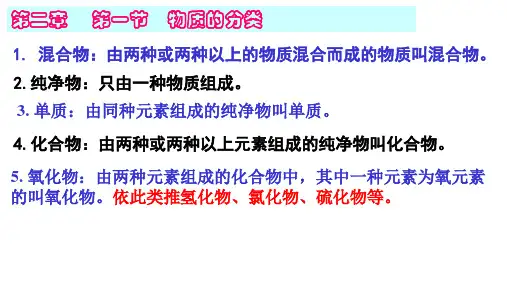 高中化学-物质的分类知识点记忆