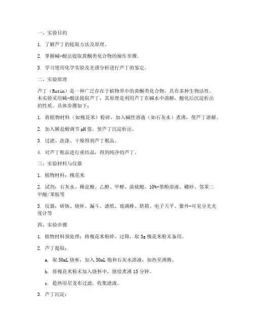 提取芦丁的实验报告